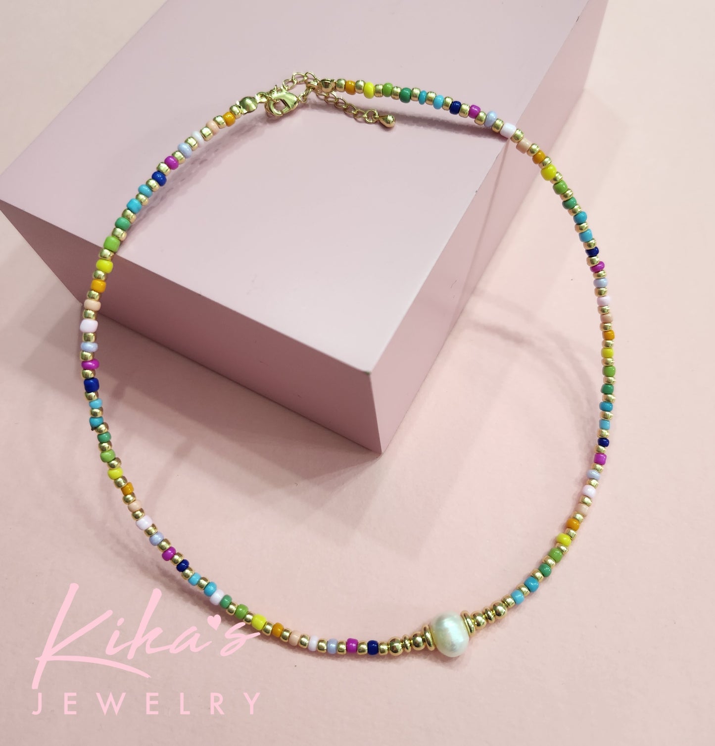 Boho Perla Colores Choker Necklace