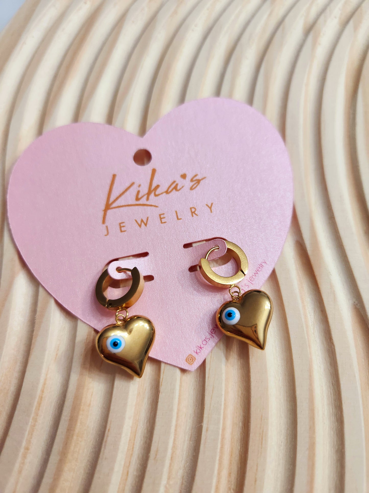 Eye Heart Hoop Earrings