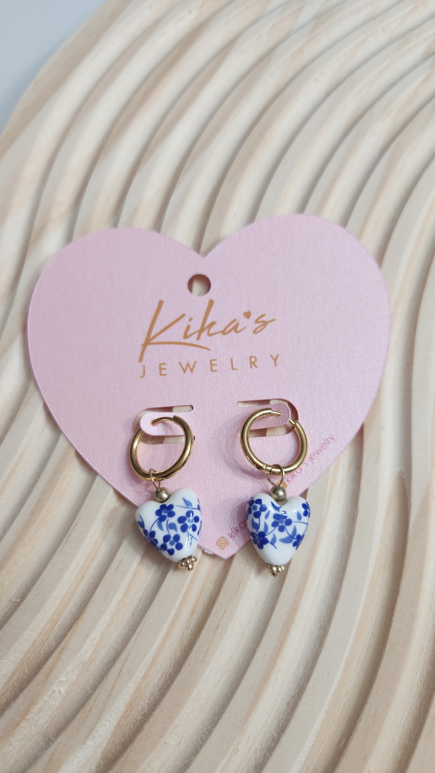 Talavera Heart Hoop Earrings
