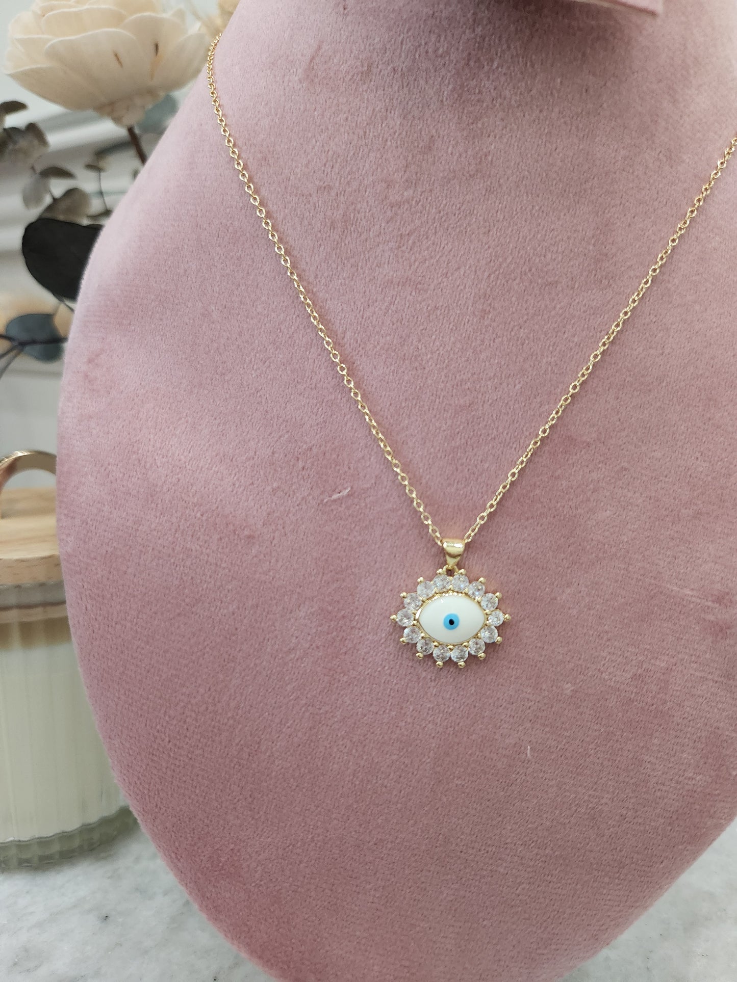 Deje que su luz brille Collar de protección contra el mal de ojo