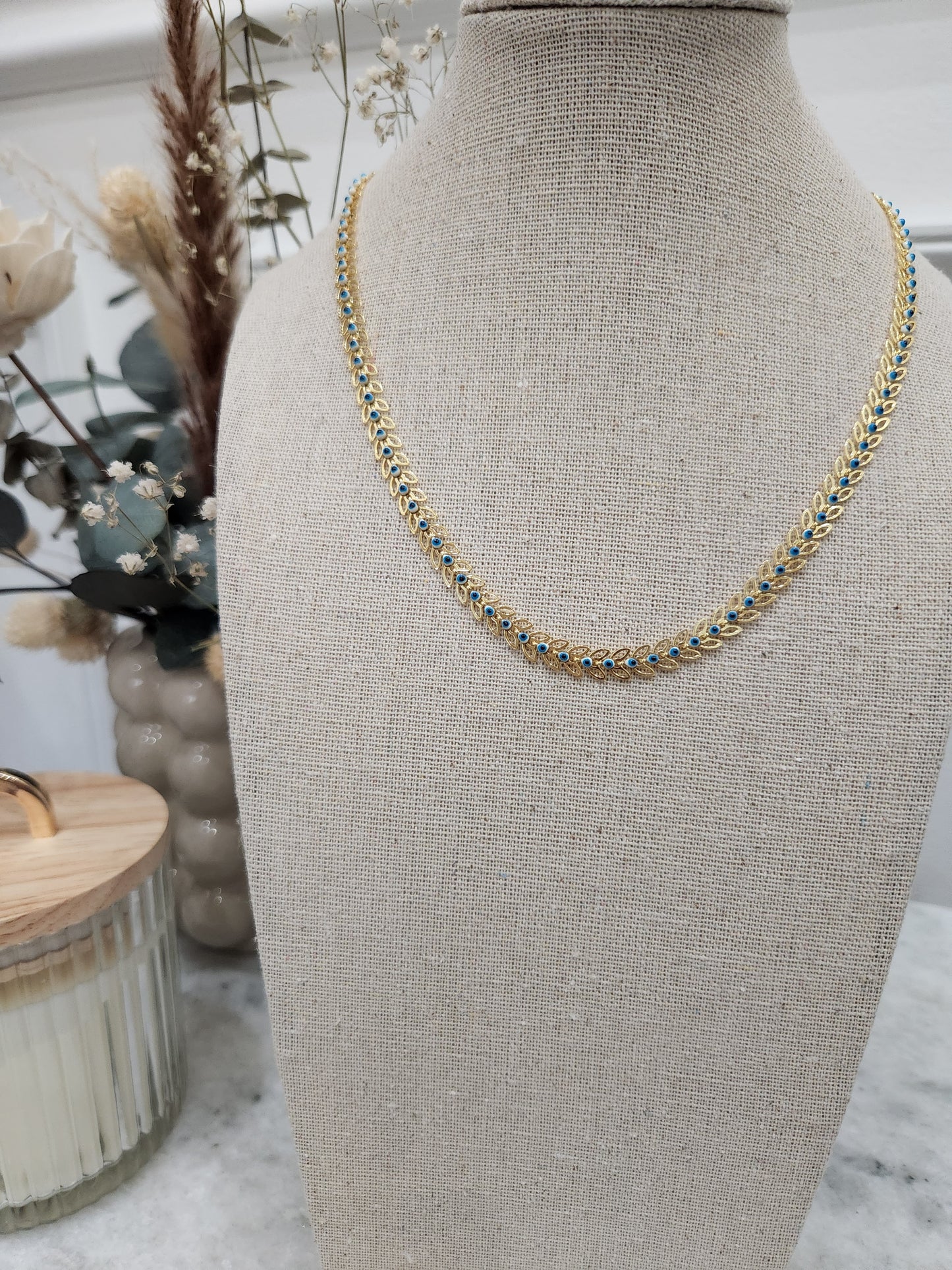 Leaf Me Alone Evil Eye Protection Choker