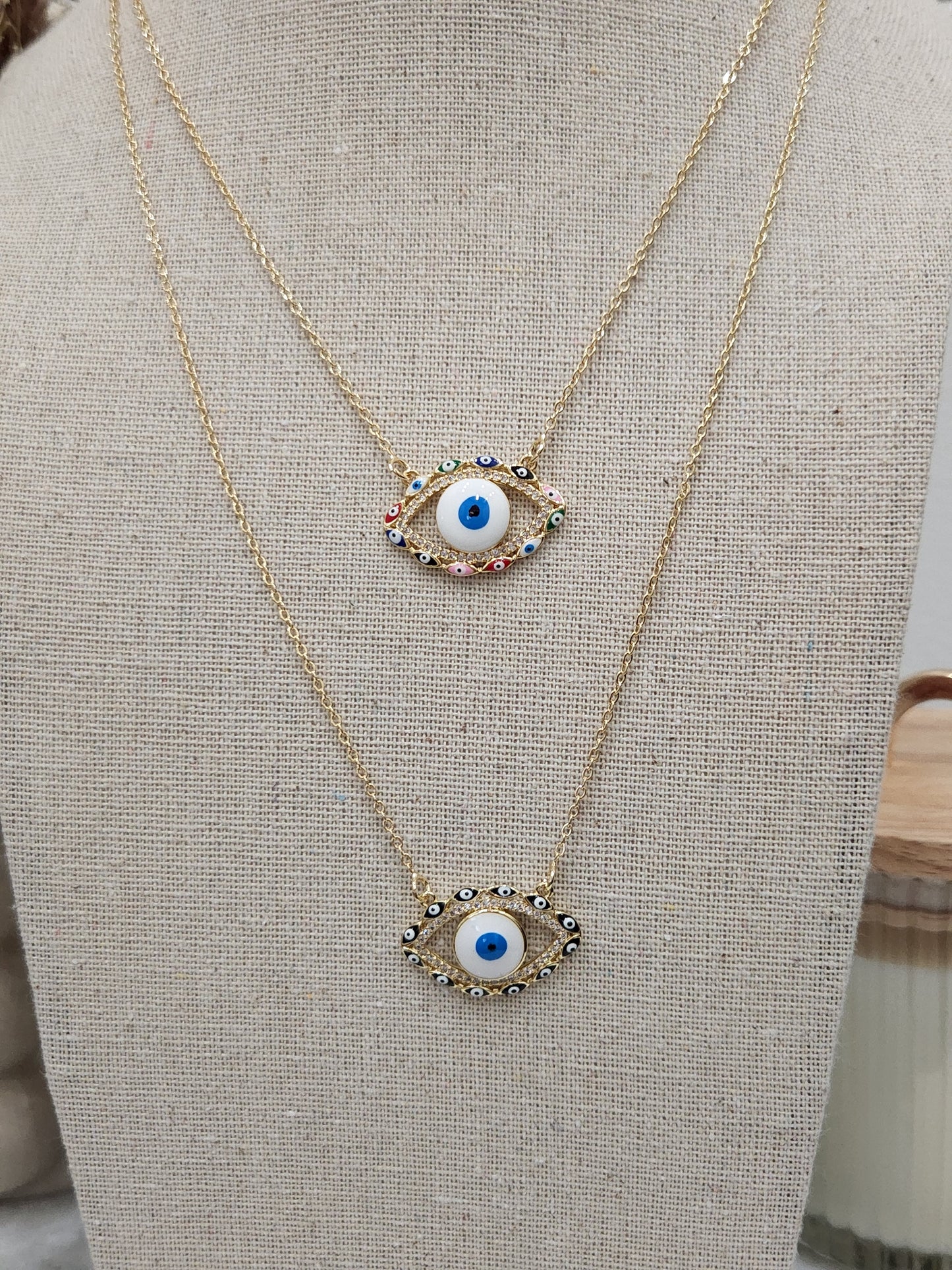 Collar Protección Extra Ojitos All Around Evil Eye