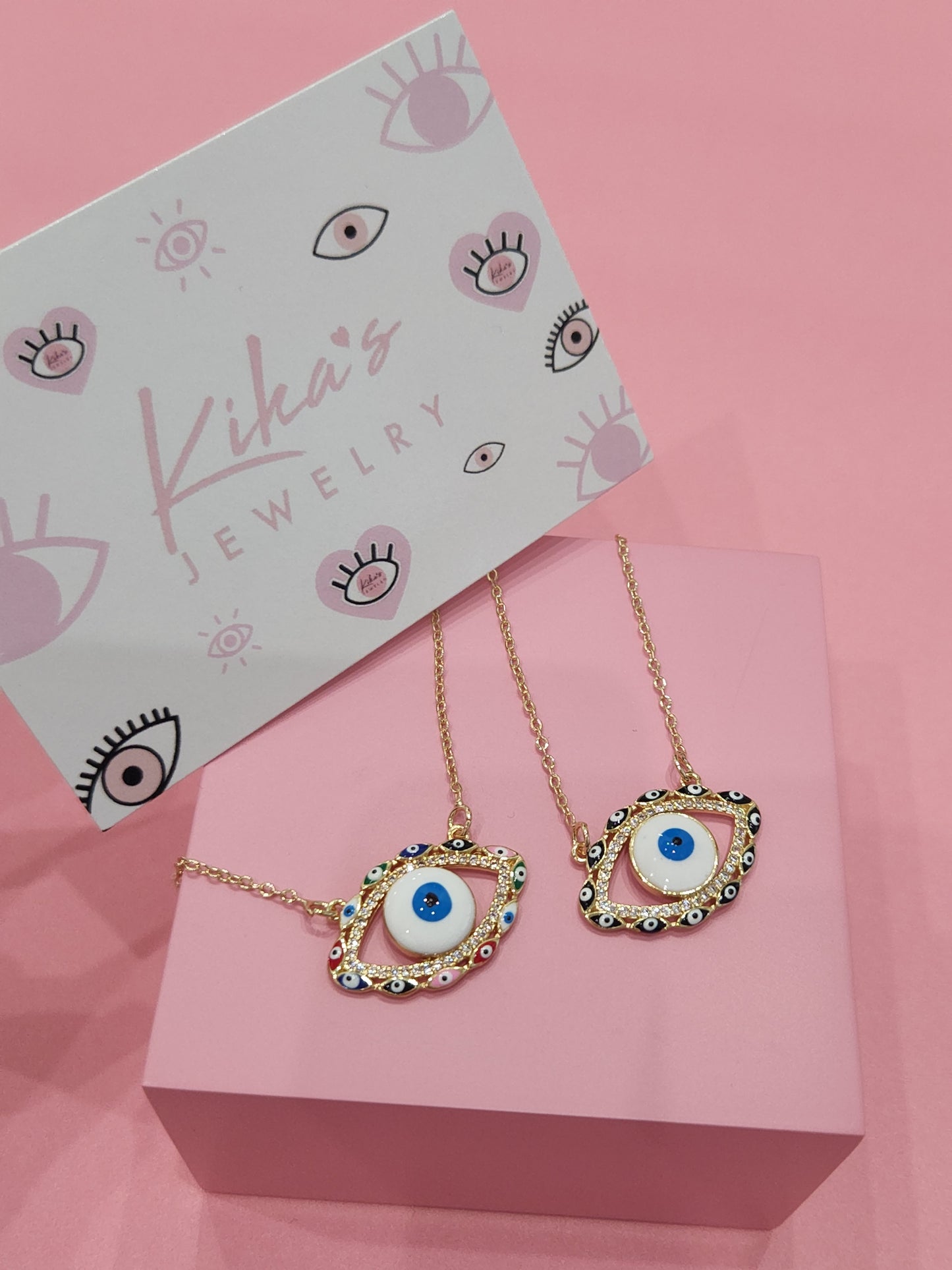 Collar Protección Extra Ojitos All Around Evil Eye