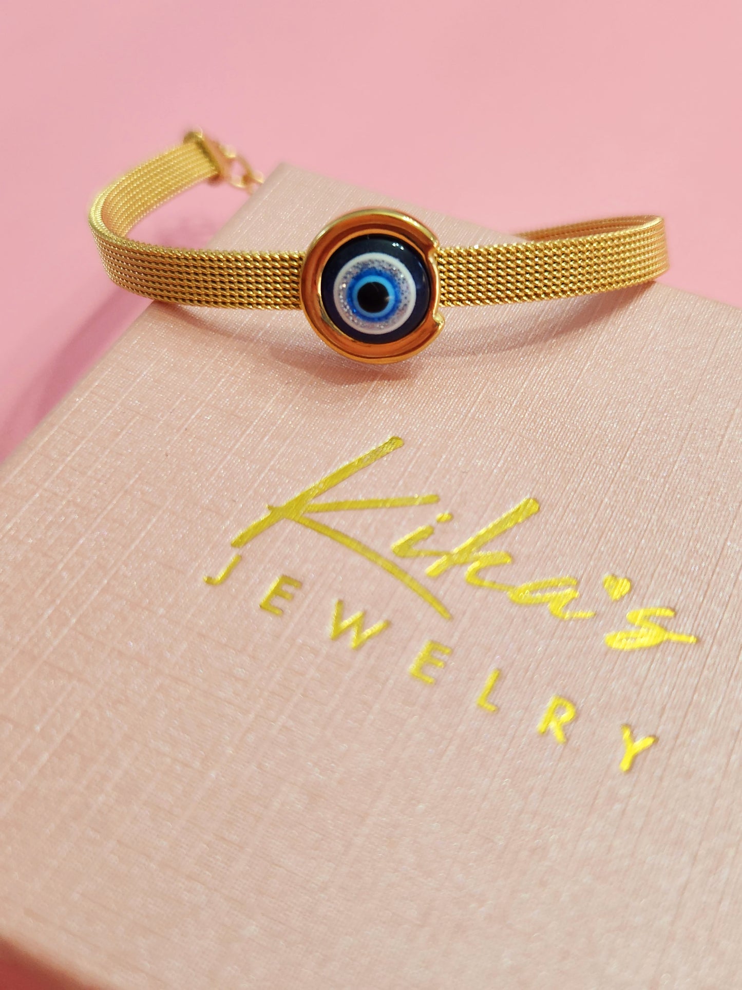 Stainless Steel Watch Band Evil Eye Bracelet