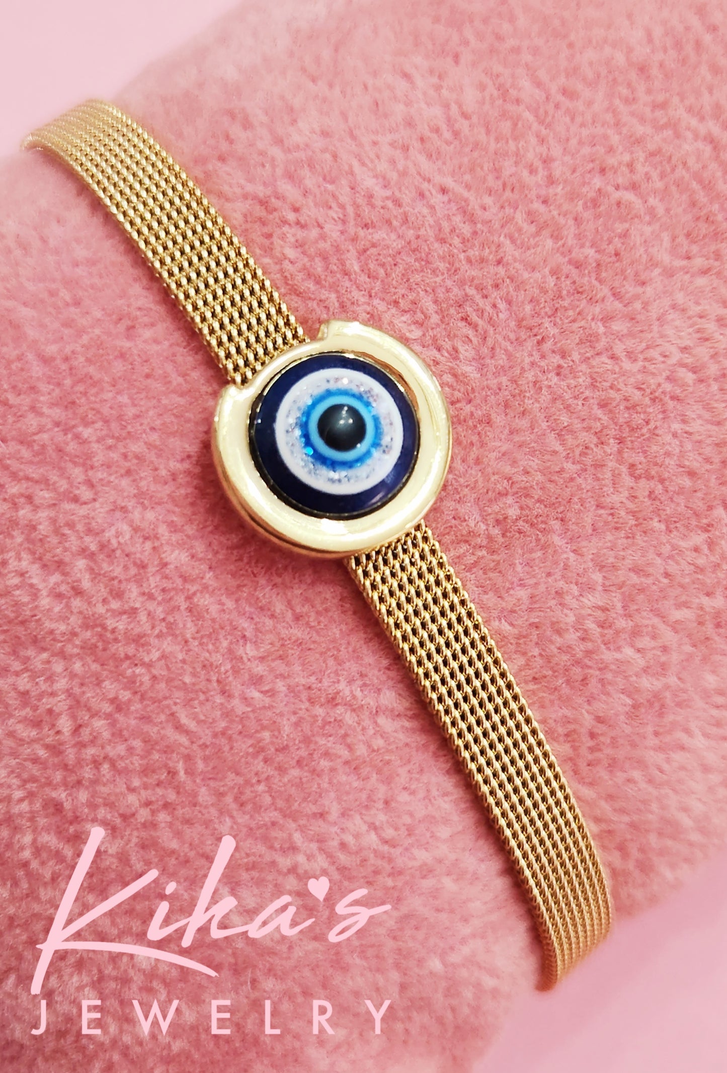 Stainless Steel Watch Band Evil Eye Bracelet