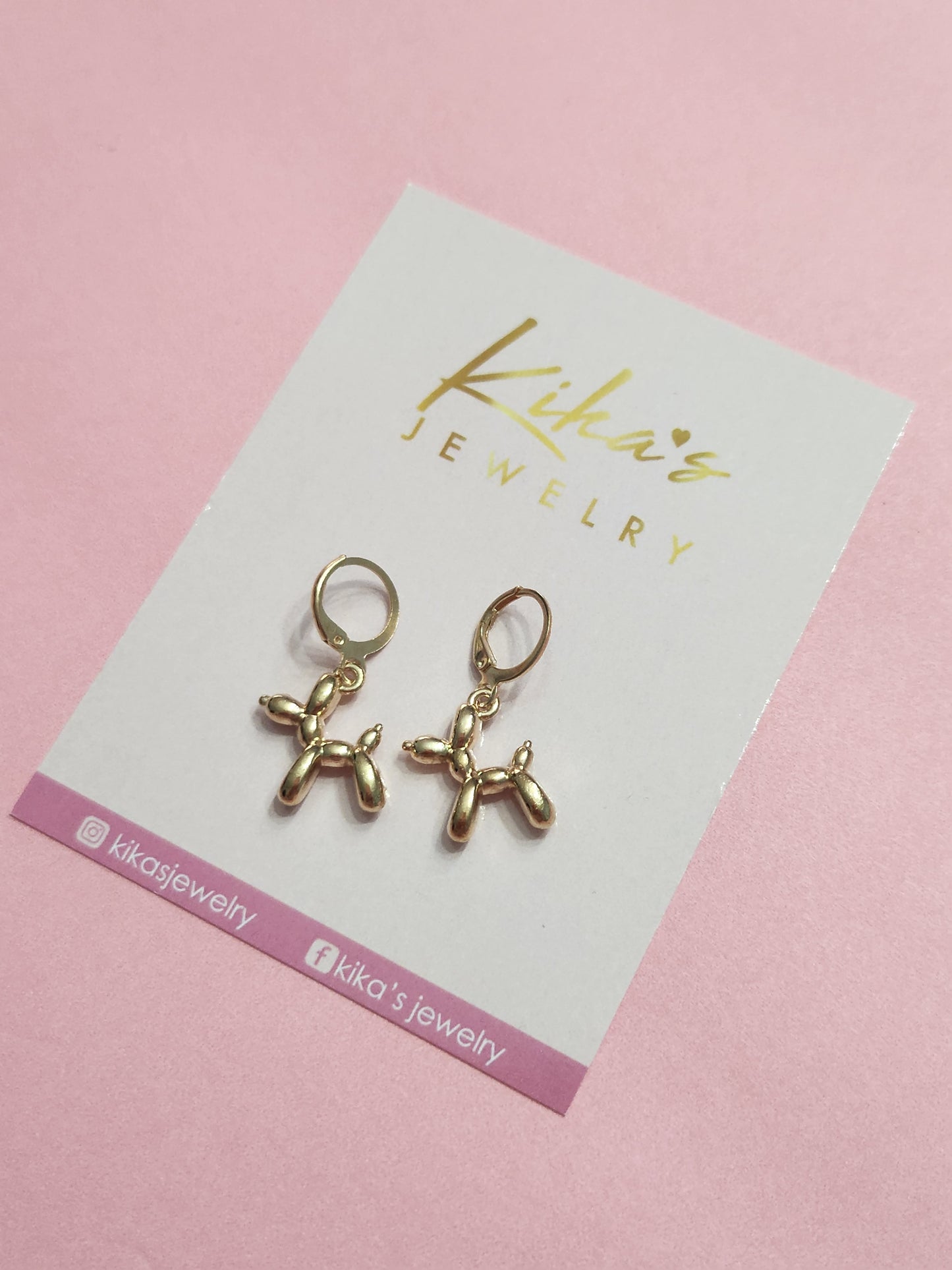 Puppy Balloon Hoop Earrings