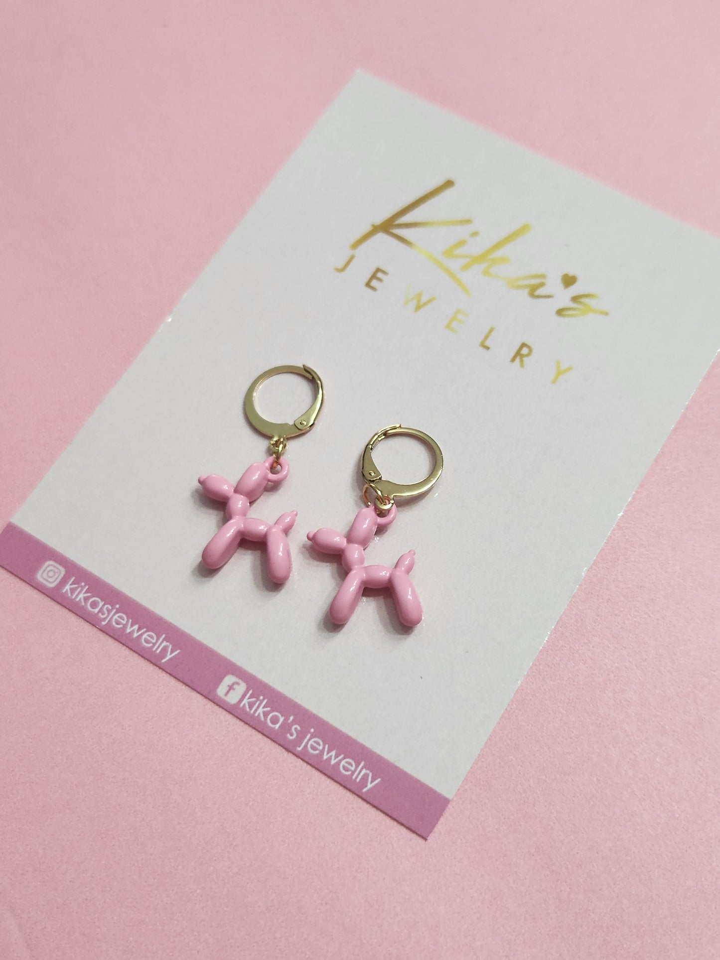 Puppy Balloon Hoop Earrings