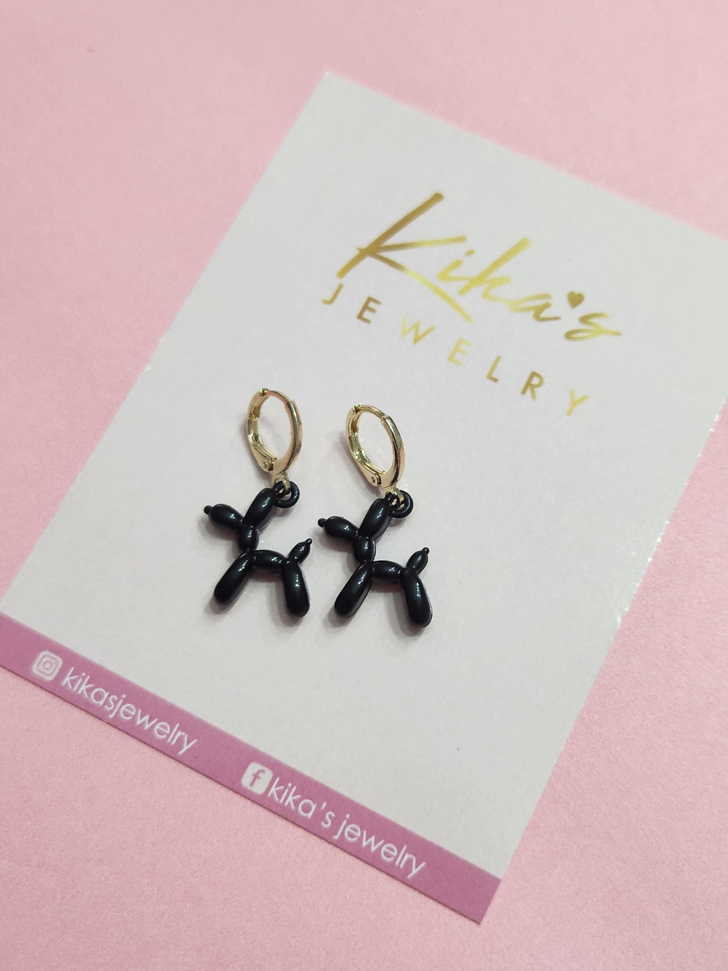 Puppy Balloon Hoop Earrings