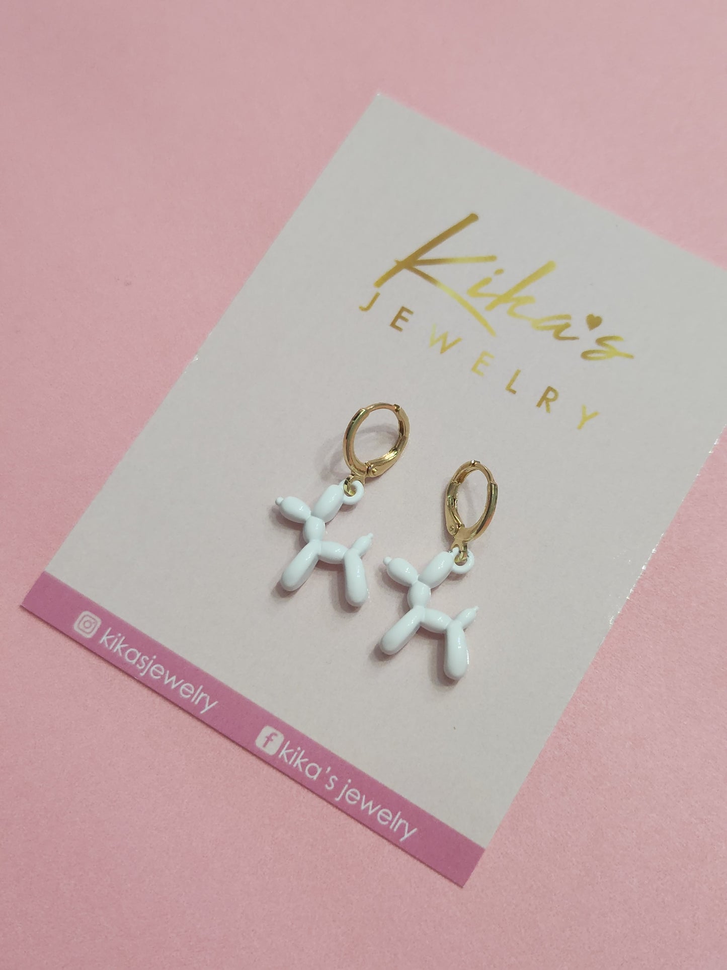 Puppy Balloon Hoop Earrings