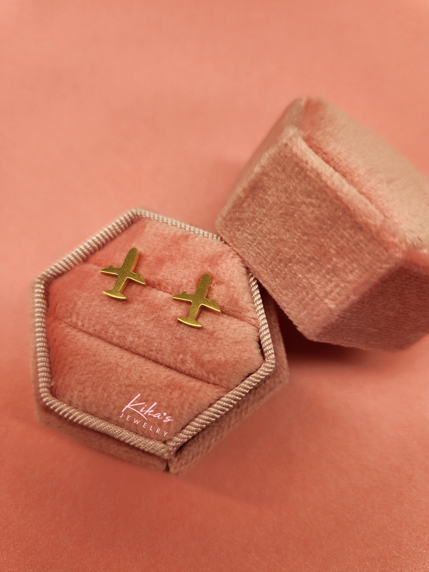 Airplane Stainless Steel Earrings