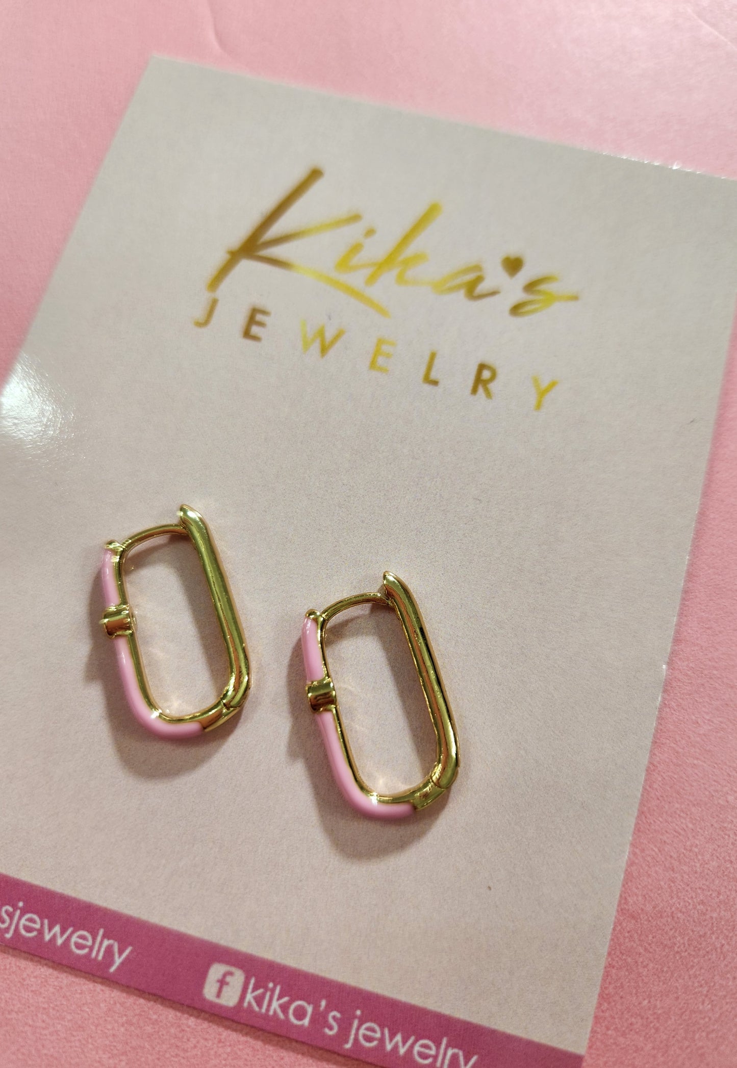 Square Color Hoop Earrings