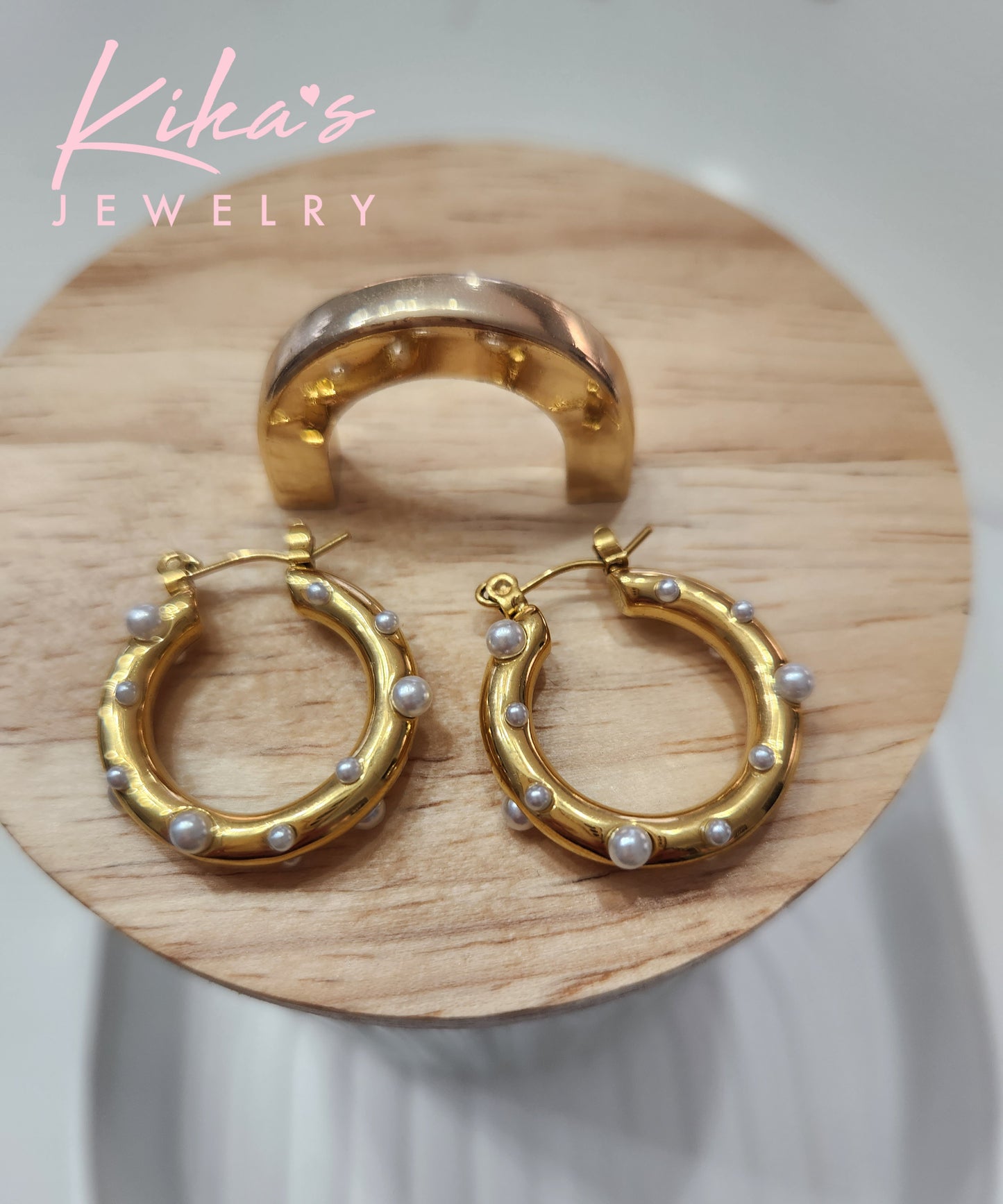 Keshi Hoop Earrings