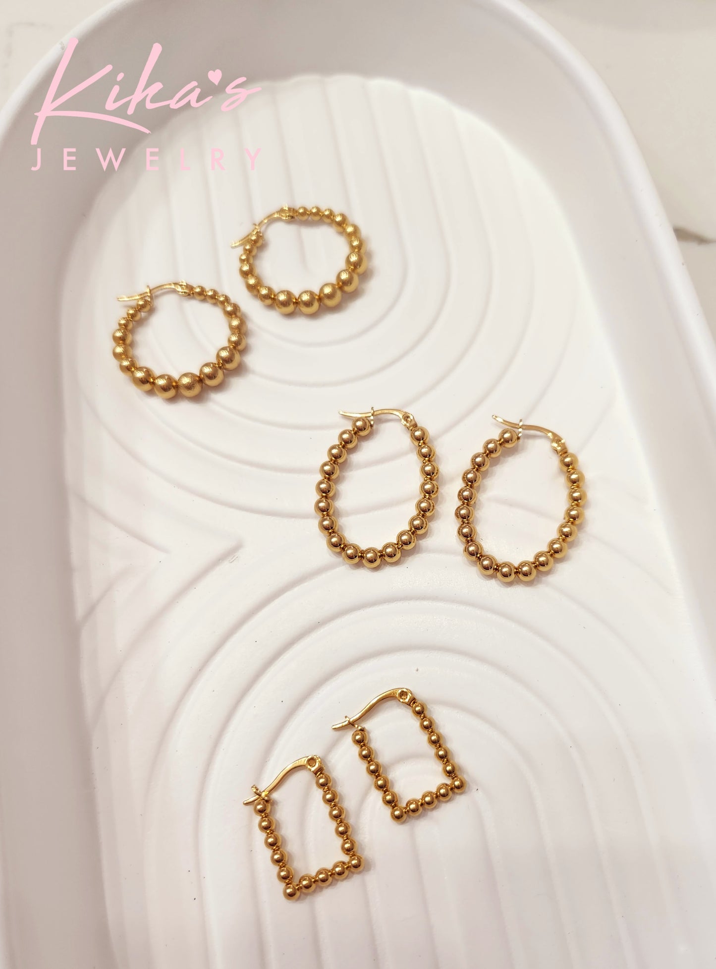 Beaded Hoop Earrings