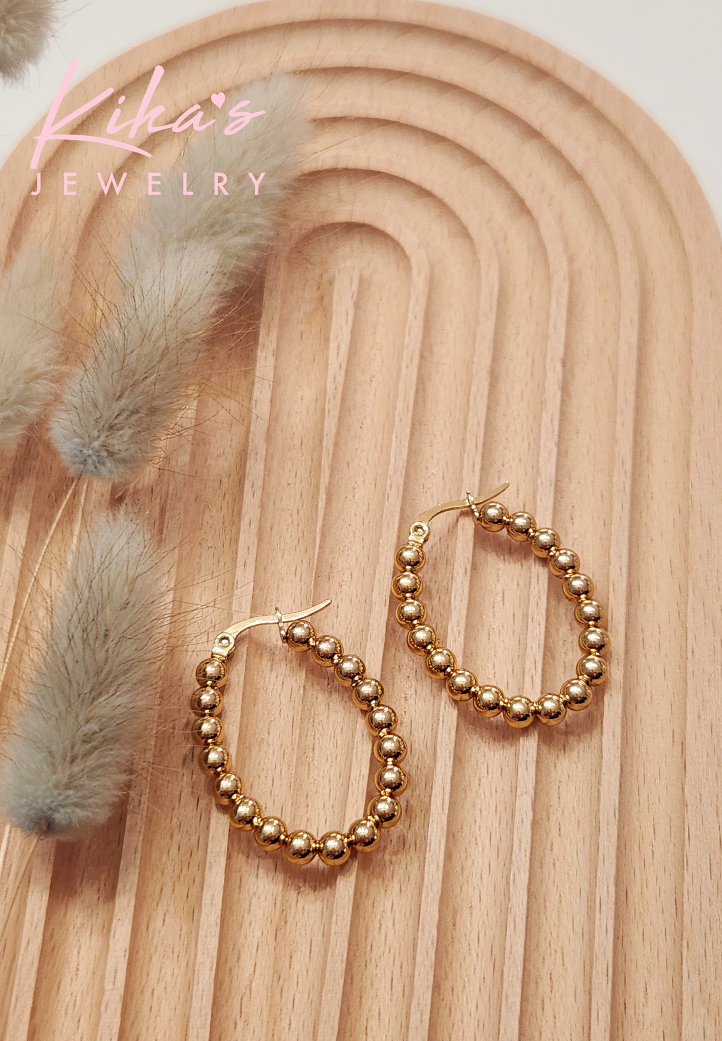 Beaded Hoop Earrings