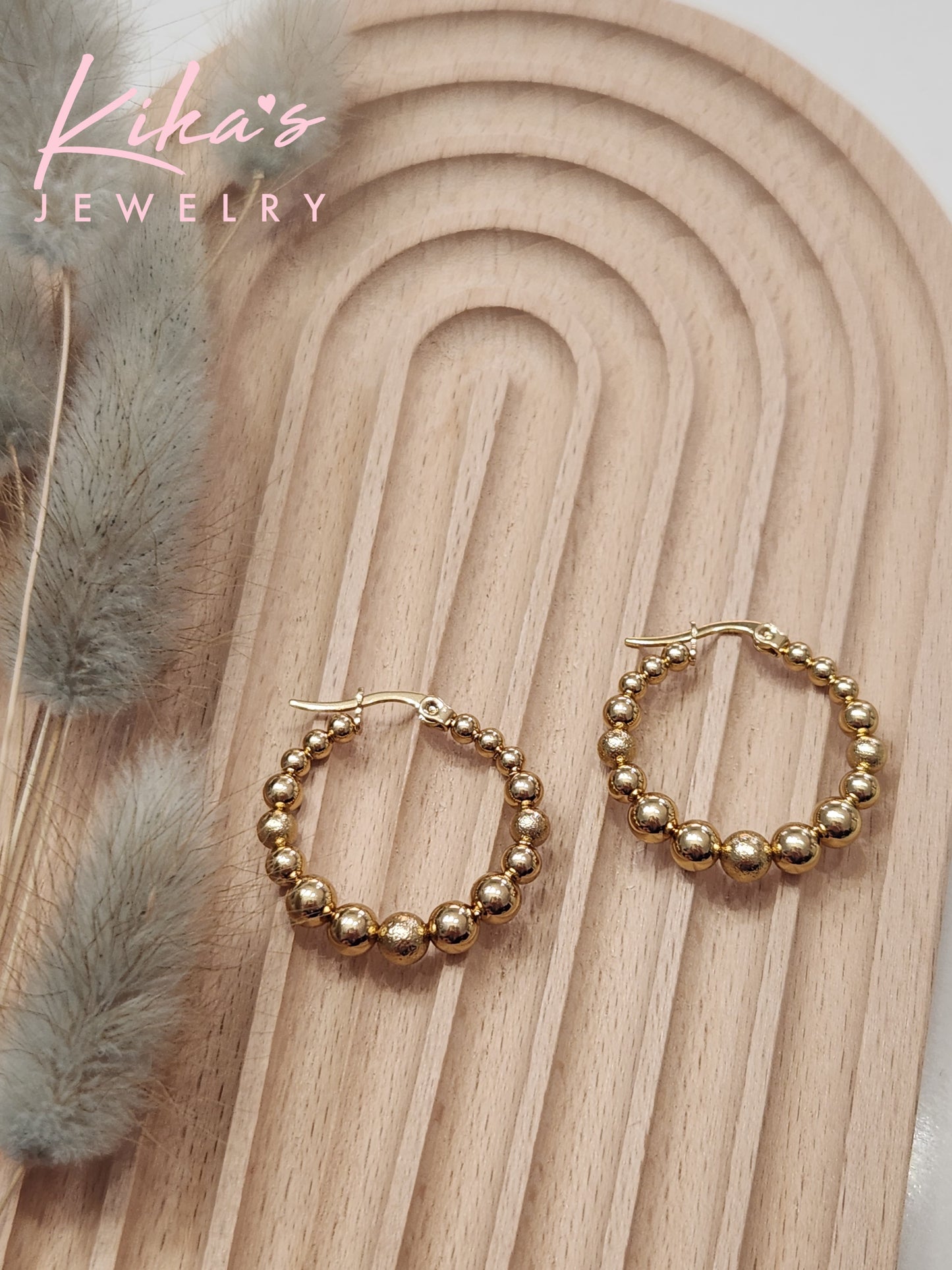 Beaded Hoop Earrings