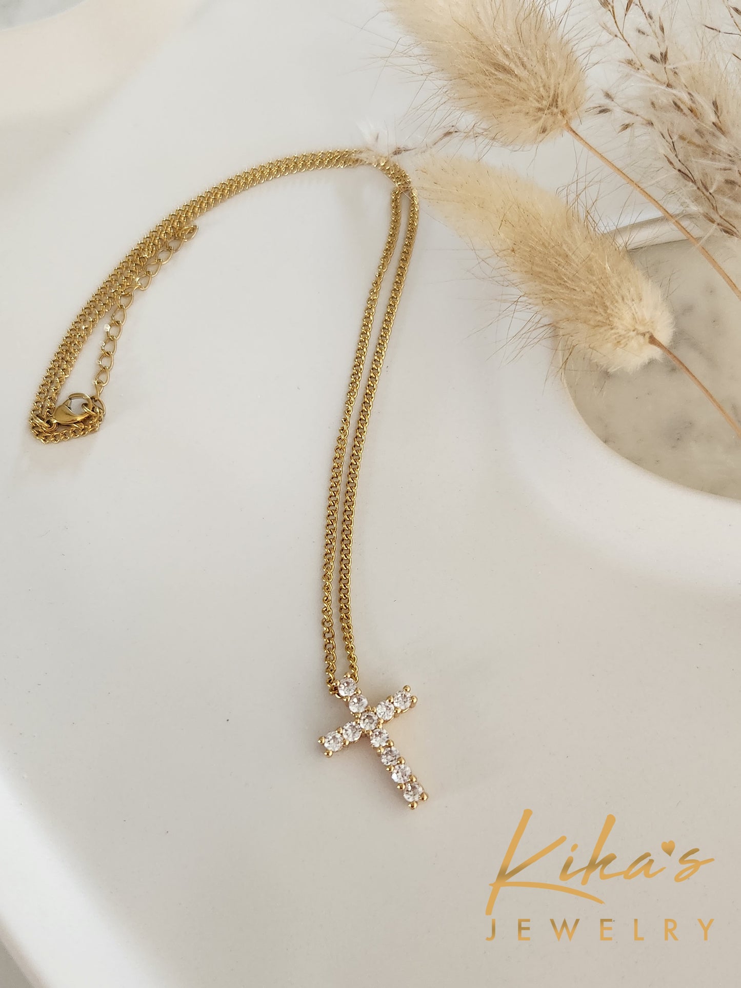 Zirconia Cross Necklace
