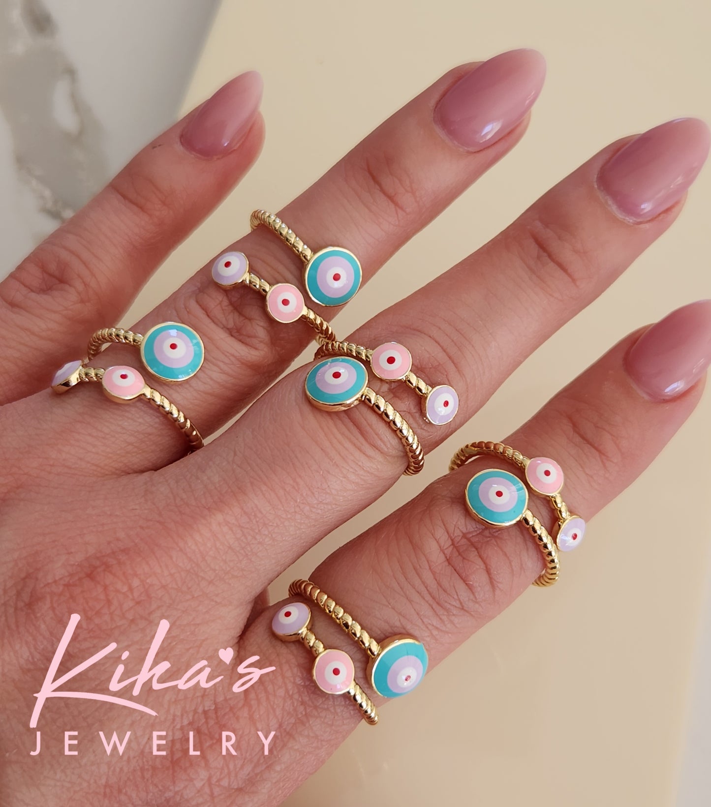 The Pastels Evil Eye Ring
