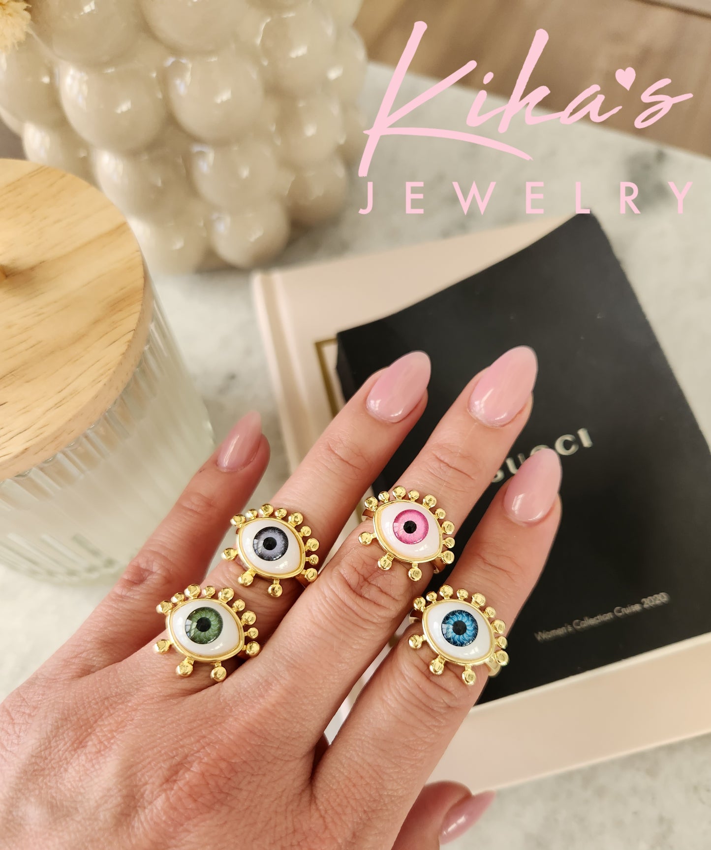 3D Alena Evil Eye Ring
