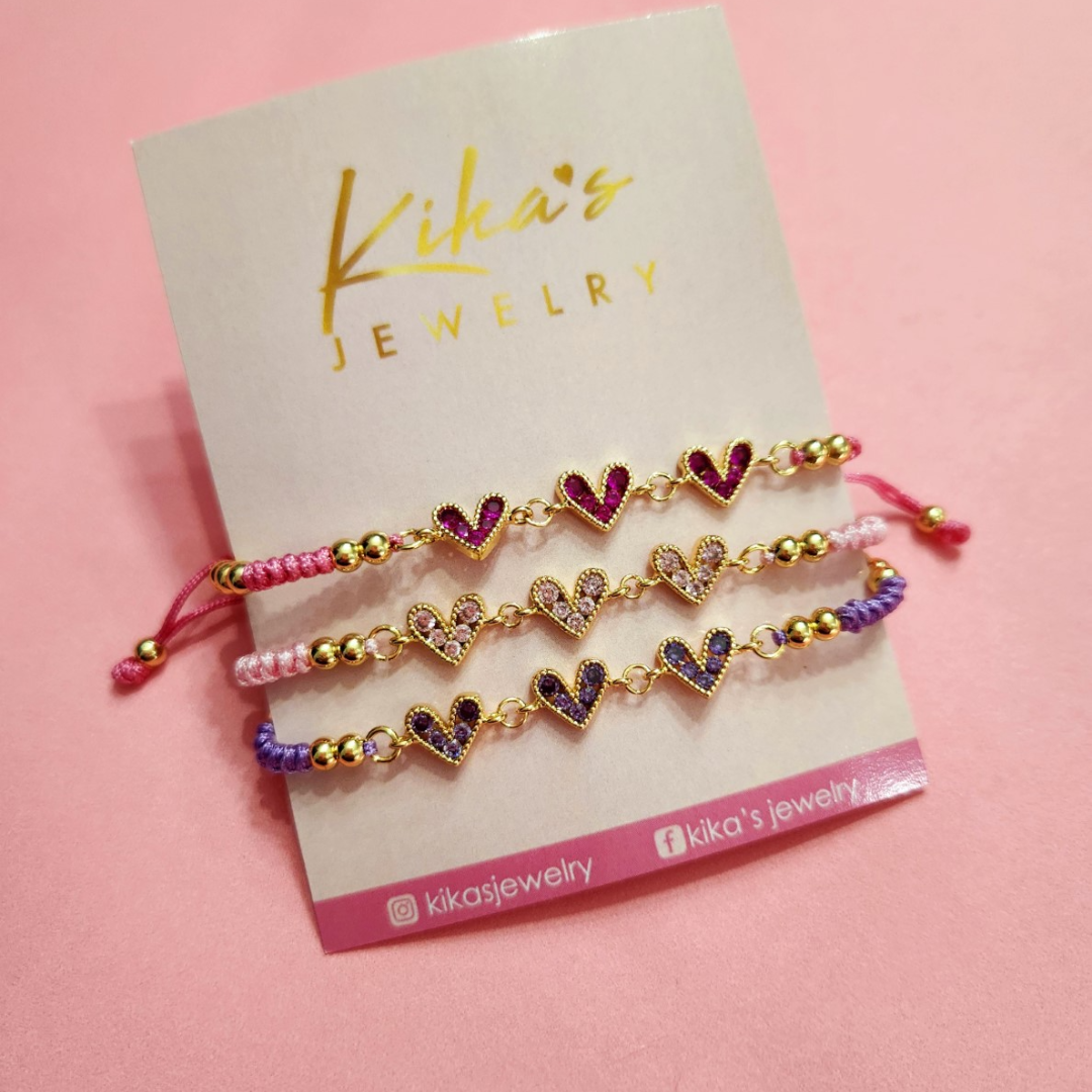 Shiny Hearts Bracelet