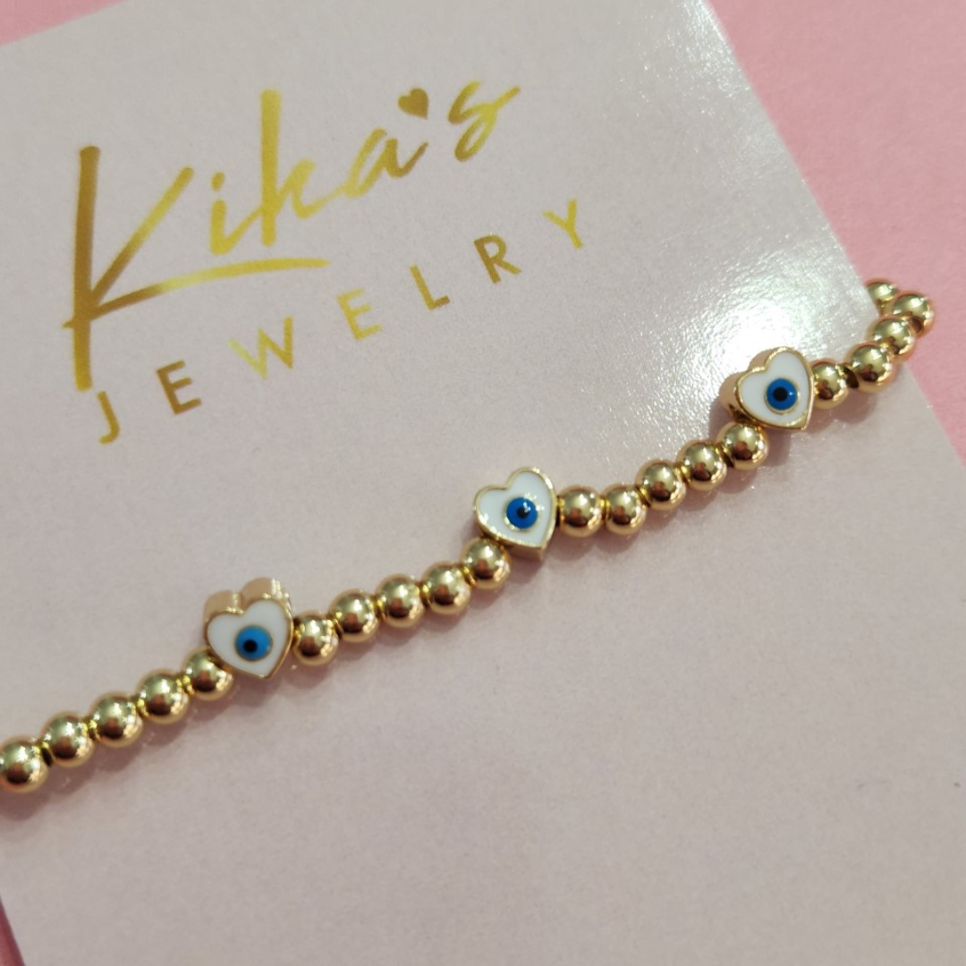 Evil Eye Heart Bracelet