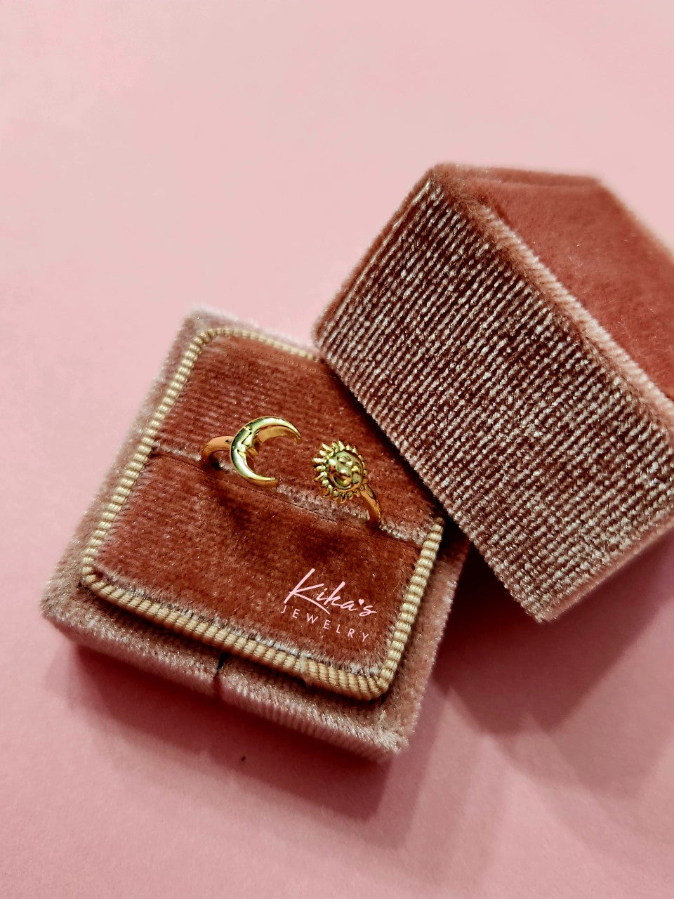 Celestial Moon + Sun Gold Ring