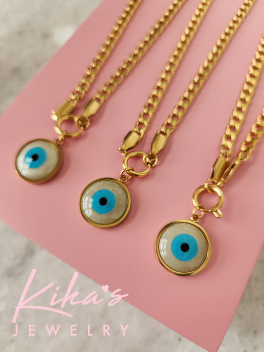 Thick Chain Ojo Necklace