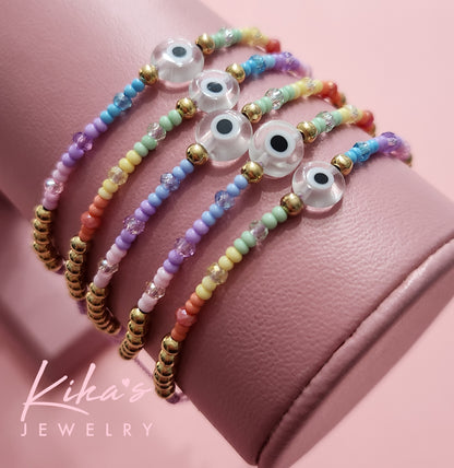 Clear Eye Pastel Thin Sting Bracelet